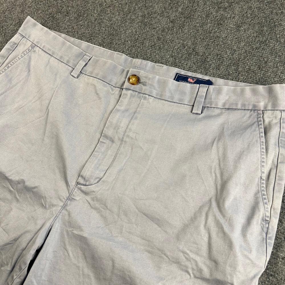 Vineyard Vines Breaker Shorts Mens 40 Blue Gray Stretch Cotton Chino Flat Front